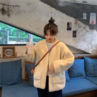 Faux Shearling Jacket As Shown In Figure - One Size