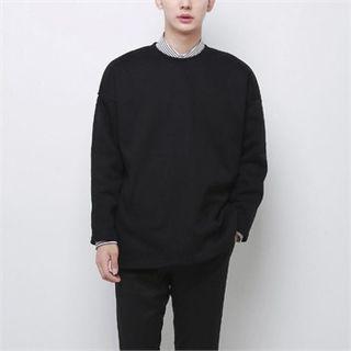 Round-neck Brush Fleece-lined T-shirt