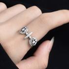 Smiley Face Ring Ring - 925 Silver - Silver - One Size