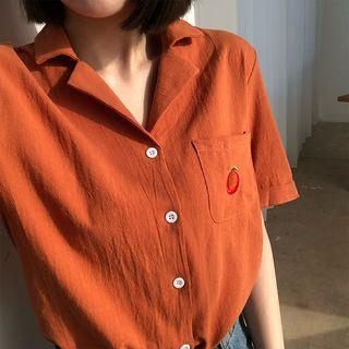 Short-sleeve Fruit Printed Shirt