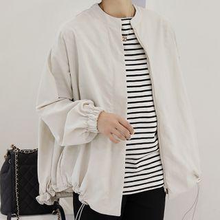 Drawcord Windbreaker Jacket