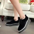 Velvet Lace-up Platform Shoes