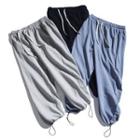 Drawstring-waist Crop Sweatpants