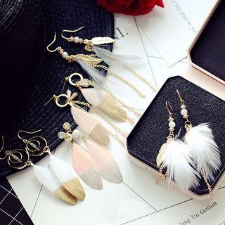 Feather Drop Earring