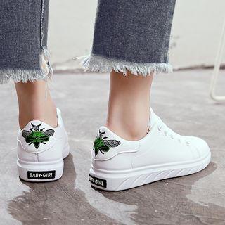Bee Embroidery Platform Sneakers