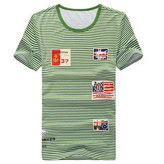 Printed Stripe Short-sleeve T-shirt