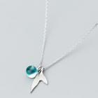 Fin Crystal Pendant Necklace