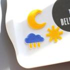 Set Of 3 : Sun / Cloud / Moon Embroidered Patch / Brooch Yellow - Set Of 3 - Fabric Patch
