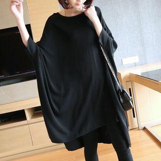 Batwing-sleeve Oversized Sweater