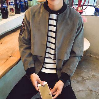 Lettering Back Bomber Jacket