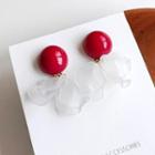 Irregular Floral Drop Earring 1 Pair - Red - One Size