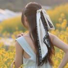 Lettering Trim Scarf / Hair Tie