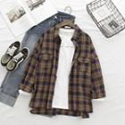 Plaid Shirt Yellow & Navy Blue - One Size