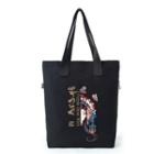Chinese Opera Print Canvas Tote Bag