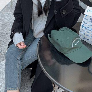 Drop-shoulder Wool Blend Hoodie