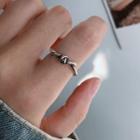 Knot Alloy Open Ring Silver - One Size