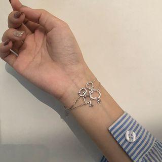 Rhinestone Pig Bracelet