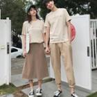 Couple Matching Short-sleeve T-shirt / Midi A-line Skirt