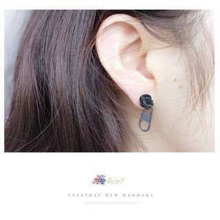 Metal Zip Earrings