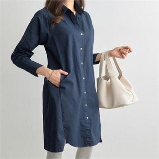 Side-pocket Shirtdress