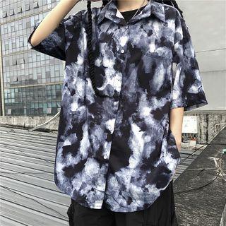 Couple Matching Tie-dye Short Sleeve Shirt