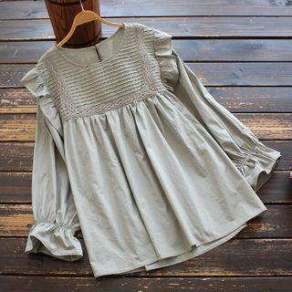 Ruffled Paneled Blouse