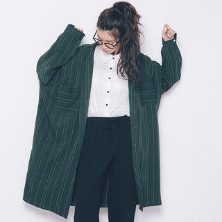 Stripe Lapel Coat
