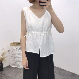 V-neck Drawstring Tank Top