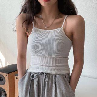 Ribbed Halter Camisole Top