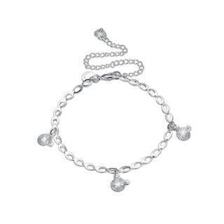 Simple Cute Bear Anklet Silver - One Size