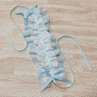 Lace Fabric Headband Blue - One Size