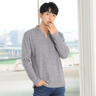 Notched-neckline M Lange Pullover