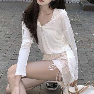 Drawstring Shorts / Plain Hoodie