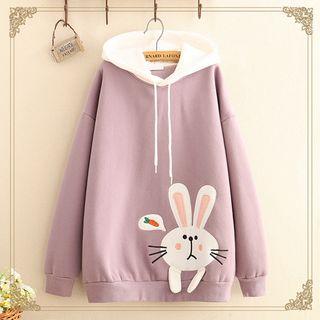 Rabbit Patch Fleece-lining Hoodie