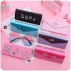 Chinese Characters Triangle Foldable Eyeglasses Case