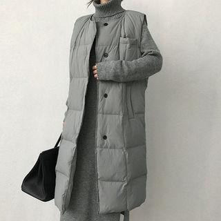 Duck-down Long Padded Vest