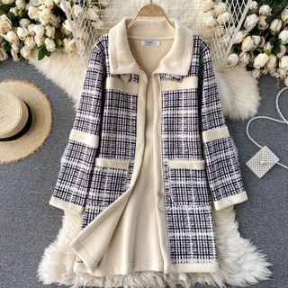 Plaid Zip-up Coat