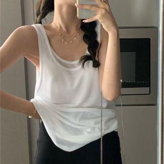 Set: Layered Tank Top + Midi Skirt