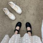 Low-heel Round-toe Belted Mary Janes