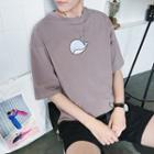 Whale Print T-shirt Long Sleeve Sky Blue - 3xl