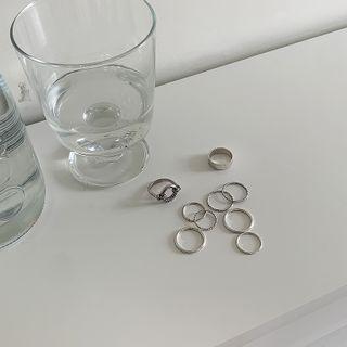 Stacking Ring Set (9 Pcs) Silver - One Size