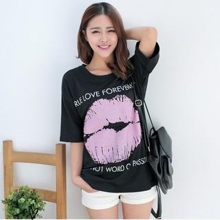 Short-sleeve Lip Print T-shirt
