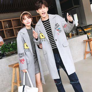 Couple Matching Printed Long Coat