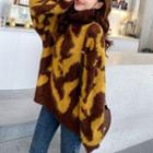 Patterned Fuzzy Sweater