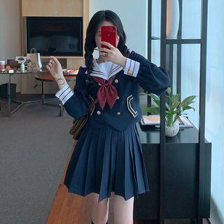 Double-breasted Jacket / Pleated Skirt