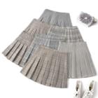 Plaid A-line Pleated Skirt