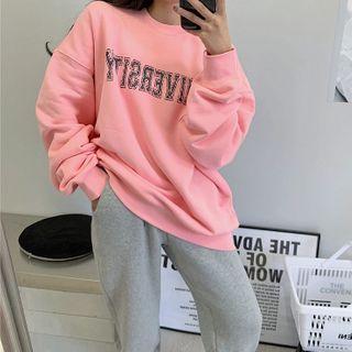 Lettering Long Sleeve Sweatshirt / Pants