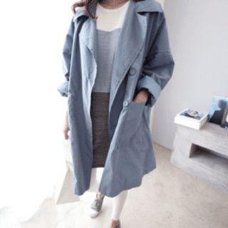 Single-breasted Pocket-detail Trench Coat