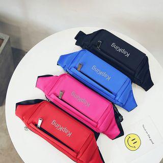 Lettering Nylon Waist Bag