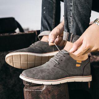 Lace-up Faux-leather Shoes